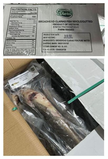 Product label for Sobico USA LLC Recalls Siluriformes Fish Products Imported  Without The Benefit of Import Reinspection