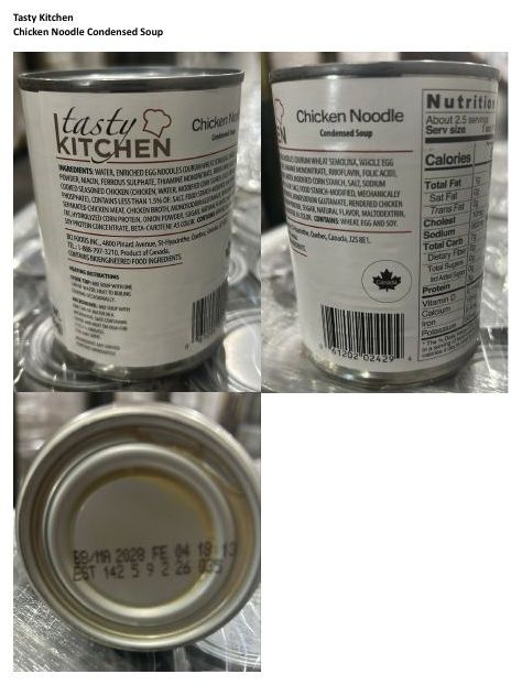 Product label for BCI Foods, Inc. Recalls Chicken Noodle Soup Product Imported without the Benefit of Import Reinspection