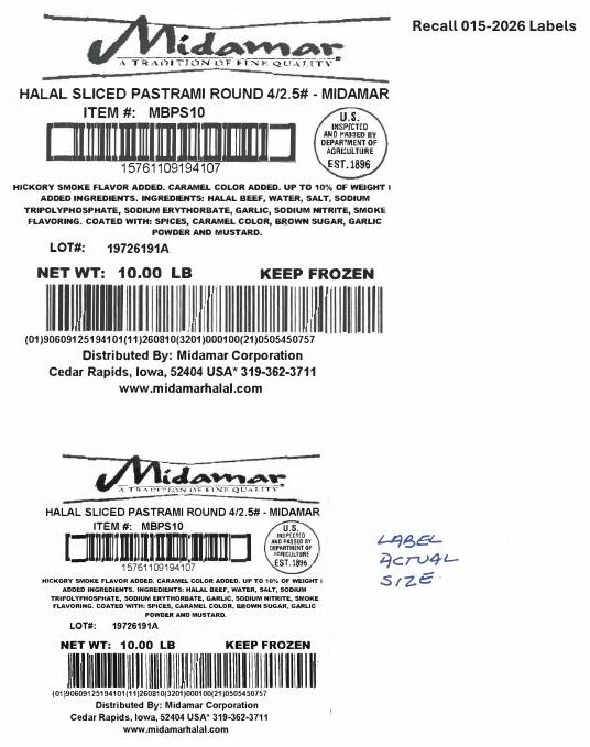 Product label for   City Foods, Inc. Recalls Ready-To-Eat Pastrami and Corned Beef Products Due To Possible Listeria Contamination