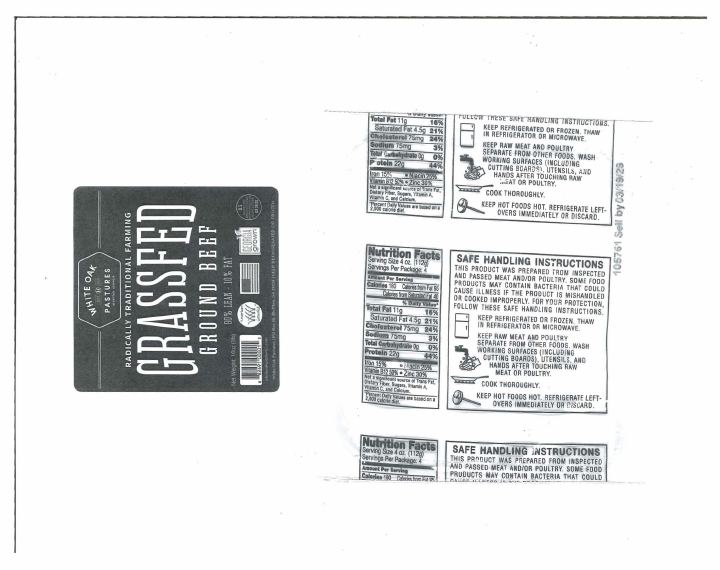 Product label for FSIS Issues Public Health Alert for Ground Beef Products Due to Possible Foreign Material Contamination